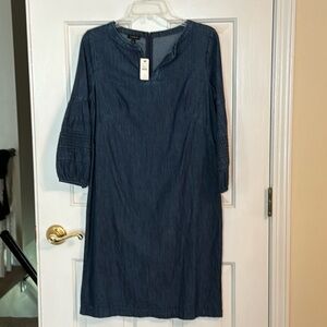 Talbots dark blue/navy chambray dress. Size 4.